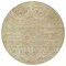 Homeroots 8' Salmon Fern Green And Beige Round Floral Medallion Washable Indoor Outdoor Area Rug 616630 - alternate 2