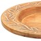 Homeroots 13" Brown Solid Wood Floral Handmade Round Charger Plate 633184 - alternate 5