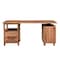 Homeroots 69" Brown Live Edge Solid Wood Writing Desk With Four Drawers 522095 - alternate 1