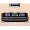 Homeroots 85" Dark Brown Leather Sofa With Brown Legs 546412 - alternate 1