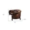 Homeroots 55" Brown Velvet Curved Sofa And Toss Pillows 348227 - alternate 3