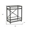 Homeroots Black Steel And Glass Rolling Bar Cart 530451 - alternate 5