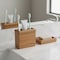 Homeroots Traditional Solid Teak Rectangular Toothbrush Holder 475840 - alternate 4