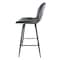 Elama 2 Piece Diamond Stitched Faux Leather Bar Chair in Black with Metal Legs ELM-799-37A-BLK - alternate 3