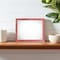 Homeroots 12" x 12" Red Solid Wood Tabletop Picture Frame 386499 - alternate 2