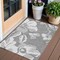Homeroots 3' X 5' Gray And Silver Floral Washable Indoor Outdoor Area Rug 589536 - alternate 1