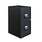 Space Solutions 14.25 in W 2 Drawer Premier Vertical File Cabinet, Black 21644 - alternate 1