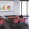 Regency Kobe T-Base Training Seminar Table W/ 2 M Stack Chairs, 60 in W, 24 in L, Neo Walnut MKTRCT6024NW47BY - alternate 2