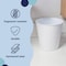 Happimess Riley Modern Classic Hammered Steel Accent 2-Gallon Wastebasket, Matte White HPM1111D - alternate 3