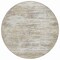 Homeroots 8' Silver And Gray Round Floral Washable Indoor Outdoor Area Rug 631025 - alternate 3