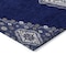 Homeroots 3' X 5' Navy Blue Gray And Brown Oriental Washable Indoor Outdoor Area Rug 598424 - alternate 3