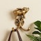 Homeroots Two Hook 2in Antiqued Gold Cast Iron Pig Wall Hooks 724077 - alternate 5