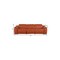 Homeroots 107" Camel Italian Leather Reclining Metal USB Sofa 720278 - alternate 2