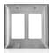 Leviton Wall Plate, Toggle, Stainless Steel SSJ62-C40 - alternate 1