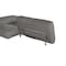 Homeroots Gray Leather Match Stationary L Shaped Two Piece Sofa And Chaise 473579 - alternate 3