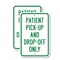 Signmission Patient Pick-Up And Drop-Off Only, 18'' X 24'' 2 Signs, Heavy Gauge Aluminum, 2PK A-1824-2PACK-3016 - alternate 1