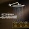 Supplygiant 16 in Shower Arm 90 Degree Stainless Steel Rain Shower Head Extension Arm with Flange, Nickel Finish 74-TB38BG-O - alternate 4