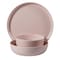 Gibson Home Candy Skies 12 Piece Wheat Straw Melamine Dinnerware Set in Pink 750123505M - alternate 4