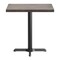 Flash Furniture Bennett 24 in x 30 in Solid Wood Indoor Tabletop in Dark Brown with 22 in x 22 in Dining Height GSF-REC2430-DKBRN-T2222-GG - alternate 2