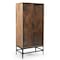 Homeroots 32in Copper and Black Distressed Solid Wood Frame Accent Cabinet With Two Doors 619967 - alternate 2