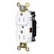 Hubbell Wiring Device-Kellems Straight Blade Receptacle, 5-15R, 15 A, 125V AC, 2 Pole, 3 Wire, Surface Mount, Grounded HBL5262STWTR - alternate 1