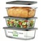Nutrichef 6 Piece Glass Loaf Pans for Baking Bread, Clear NCGL3LF - alternate 1