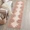 Jonathan Y Peyton Minimalist Geometric Totem Non-Slip Machine-Washable Rose Clay/Cream 2 ft. x 8 ft. Runner Rug WSH510K-28 - alternate 1