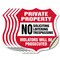 Signmission Private Property Shield Sign No Soliciti, 4 inch X 4 inch, Vinyl Decal, 5PK SHI-D-5PACK-4-452 - alternate 1