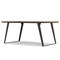 Homeroots 66" Walnut and Gray Wood and Iron Frame Base Dining Table 640694 - alternate 4