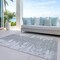 Homeroots 10' X 14' Silver Gray And Ivory Abstract Washable Indoor Outdoor Area Rug 582445 - alternate 4