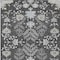Homeroots 5' X 8' Charcoal Gray And Beige Floral Washable Indoor Outdoor Area Rug 605462 - alternate 3