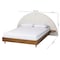 Baxton Studio Bernice Japandi Cream Boucle and Walnut Brown Wood Queen Bed 257-14059-ZORO - alternate 4