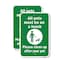 Signmission All Pets Must Be On A Leash Please Clean Up After Heavy-Gauge Aluminum, 18" x 24", A-1824-25306 A-1824-25306 - alternate 1