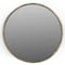 Homeroots 30" Brass Round Iron Framed Accent Mirror 605303 - alternate 1