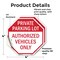 Signmission Private Parking Lot Authorized Vehi, 4 inch X 4 inch, Vinyl Decal, 2PK OC-D-2PACK-4-172 - alternate 3