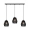 Jonathan Y Ibiza Island 30" 3-Light Woven Rope/Metal Bohemian Coastal LED Linear Pendant, Black JYL1124B - alternate 5
