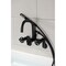 Kingston Brass Wall Mount Clawfoot Tub Faucet, Matte Black AE8450CG - alternate 2