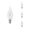 Bulbrite 40W Equiv Dimmable CA10 (E12) Candelabra Scrw Base Warm Wht Clear LED Filament Lght Bulb, 2700K, 4PK 861415 - alternate 1