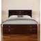 Homeroots Solid Wood Full Espresso Eight Drawers Bed 383804 - alternate 4