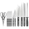 Martha Stewart Everyday 14 Piece Stainless Steel Cutlery and Wood Block Set in Grey 120050.14 - alternate 4