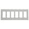 Pass & Seymour 6-Gang Decorator Wallplate, Thermoplastic, Light Almond TP266-LA - alternate 1