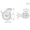Elesa 448134 Castors stainless steel bracket Injected polyurethane coating plate bracket a 448134 - alternate 2