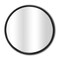 Homeroots 20" Black Metal Round Accent Mirror 611863 - alternate 5