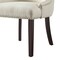 Homeroots Set of Two Tufted Cream and Espresso Upholstered Linen Dining Side Chairs 543529 - alternate 2