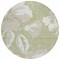 Homeroots 8' Artichoke Green Ivory And Taupe Round Floral Washable Indoor Outdoor Area Rug 589520 - alternate 4
