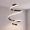 Jonathan Y Whirl 11" 1-Light Modern Minimalist Metal Helix Swirl Abstract Integrated LED Pendant, Black JYL1704B - alternate 5