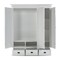 Homeroots 62" Off White Solid Wood Frame Standard Curio Cabinet With Six Shelves 523199 - alternate 5