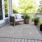 Homeroots 9' X 12' Gray And Ivory Geometric Washable Indoor Outdoor Area Rug 596193 - alternate 2