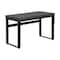 Homeroots Adjustable Gray and Black Wood and Metal Sled Computer Desk 490015 - alternate 1