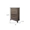 Homeroots 36" Gray Solid Wood Five Drawer Dresser 524578 - alternate 4